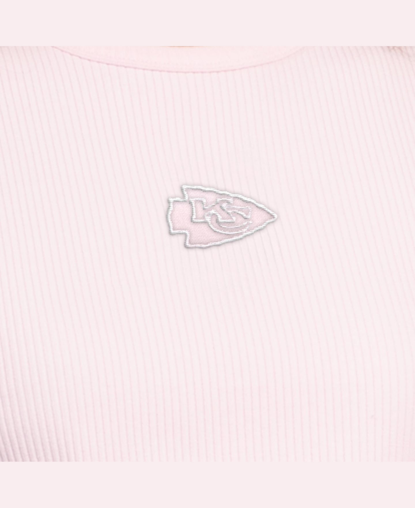 Женский топ Starter Pastel Pink Kansas City Chiefs Travel Pastels Cropped — фото 2
