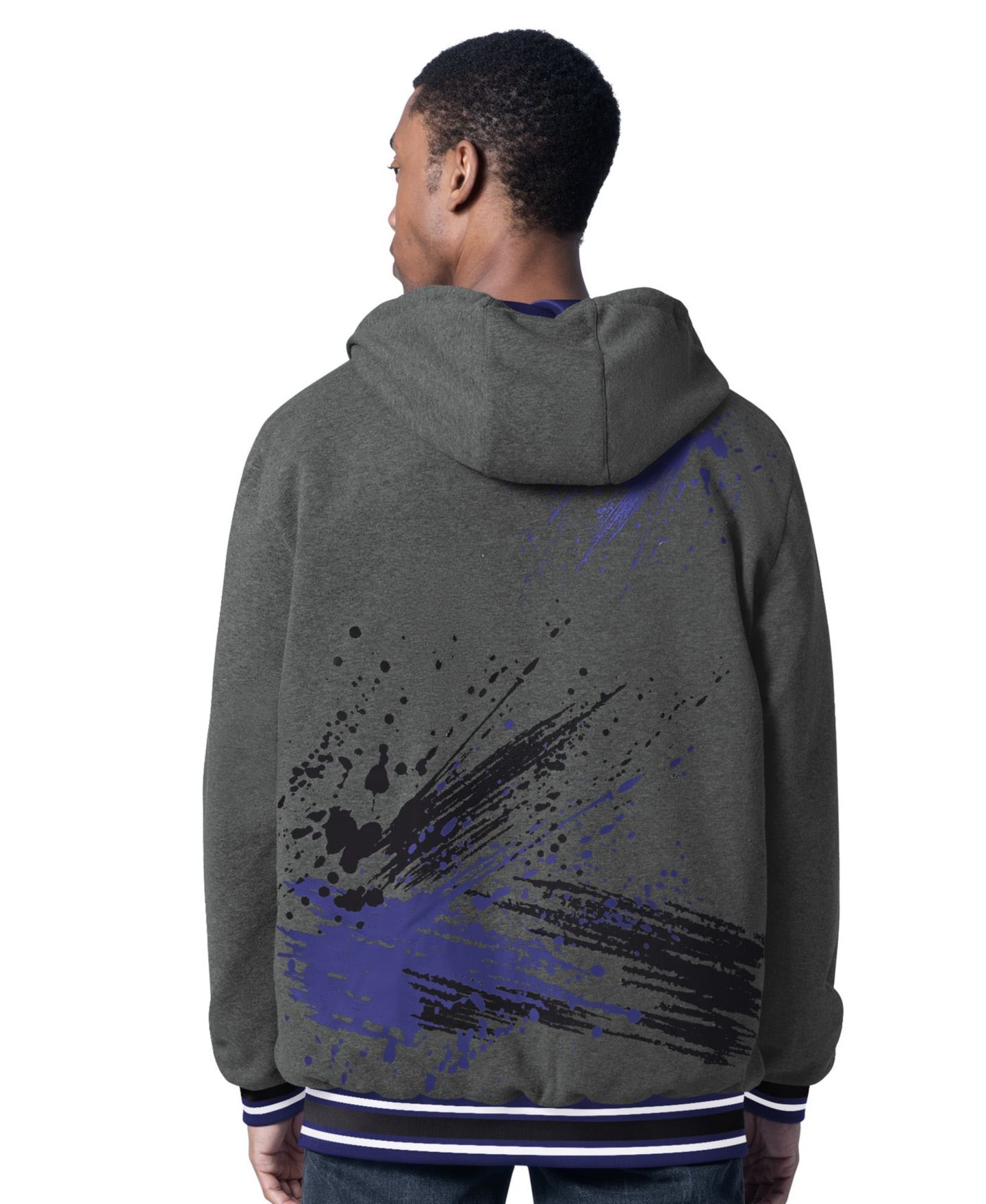 Мужская куртка G-III Sports by Carl Banks Purple/Charcoal Baltimore Ravens Dual Threat Reversable Full-Zip Hooded — фото 4