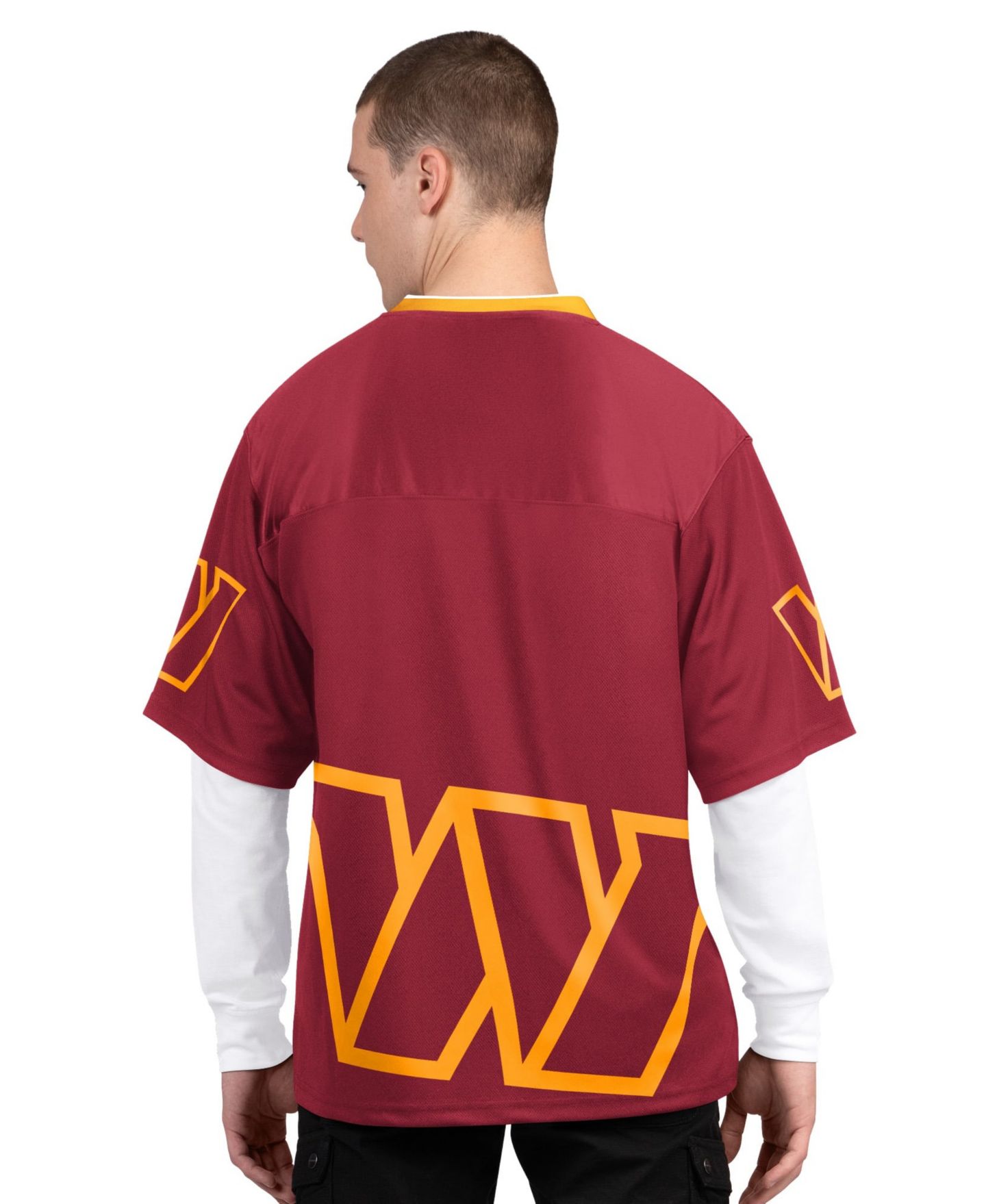 Мужские футболки Starter Burgundy/White Washington Commanders Short Sleeve & Long Sleeve T-Shirt Combo Pack — фото 3