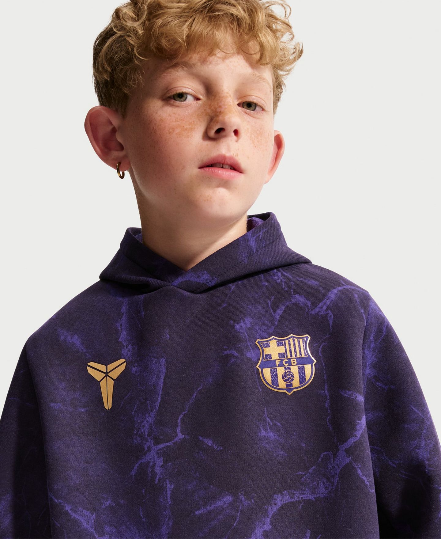 Детское худи Nike Purple Barcelona 2026/27 Away Club Tri-Blend — фото 6