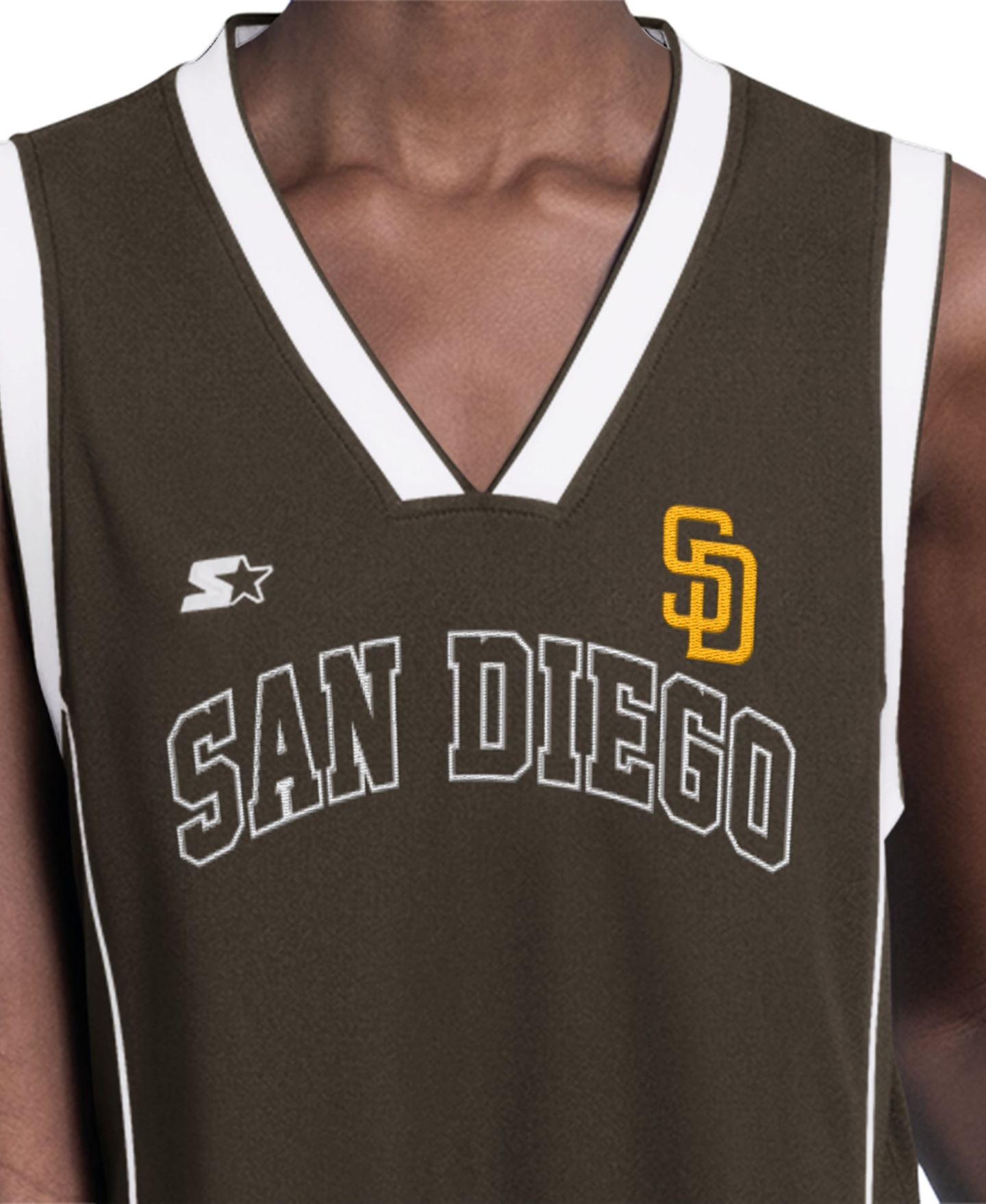 Женское платье Starter Brown San Diego Padres Line Up Sneaker Sleeveless Maxi — фото 3