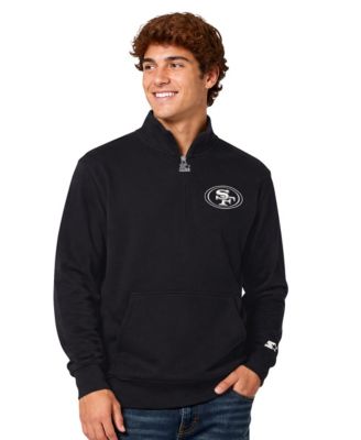 Men's  Black San Francisco 49ers Thursday Night Gridiron Batwing Quarter-Zip Sweatshirt