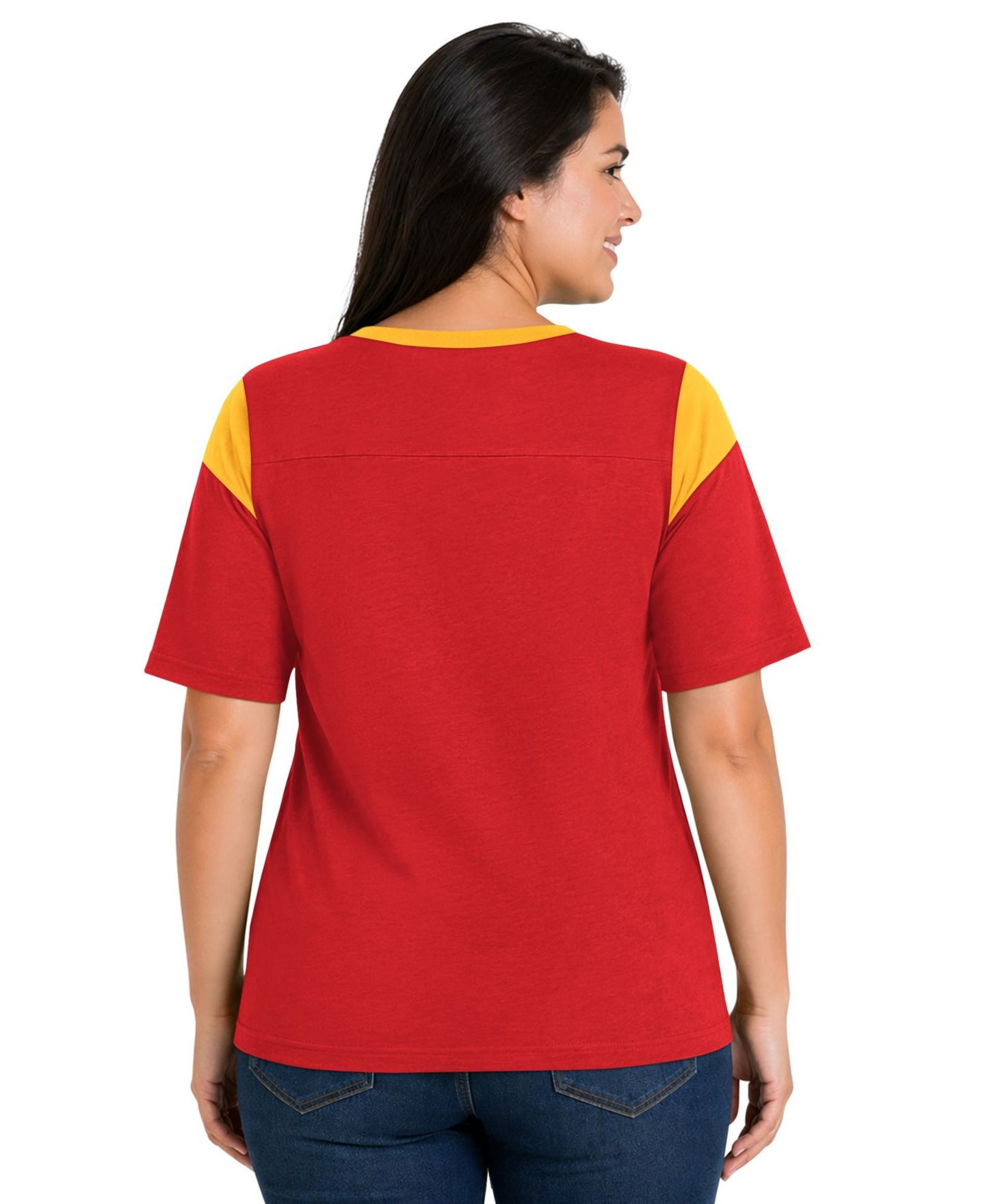 Женская футболка Starter Red Kansas City Chiefs Plus Size Linebacker Slub — фото 2
