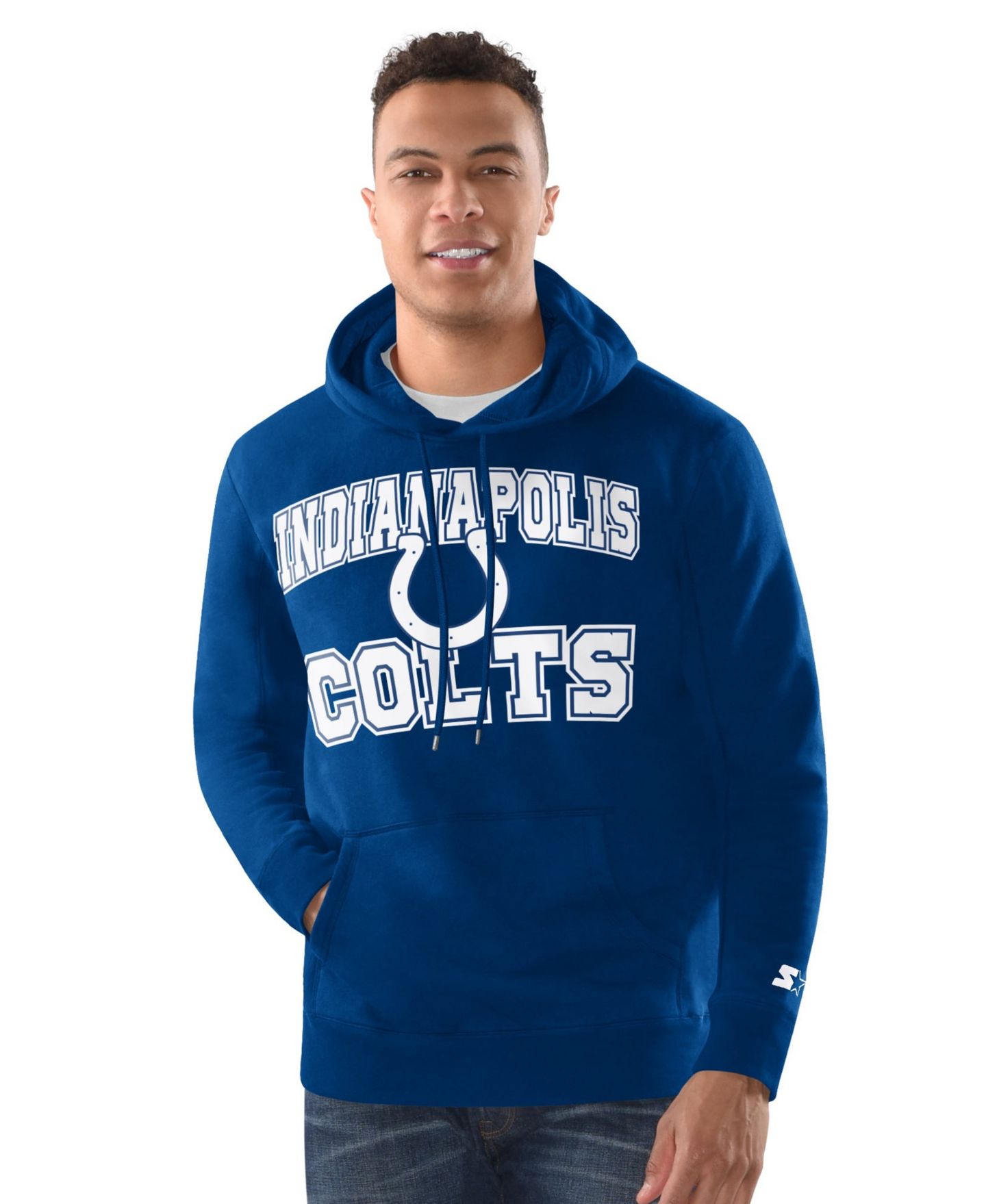 Мужские худи Starter Royal Indianapolis Colts and Cuffed Knit Hat Combo Pack — фото 2