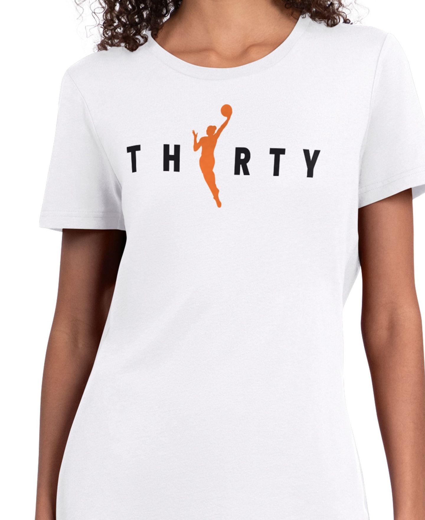 Женская футболка Starter White WNBA 30th Anniversary Scoop Neck — фото 3