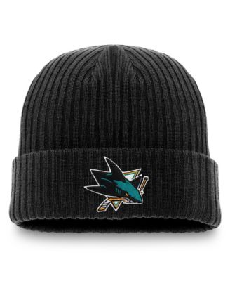 Men's Black San Jose Sharks Core Primary Logo Cuffed Knit Hat