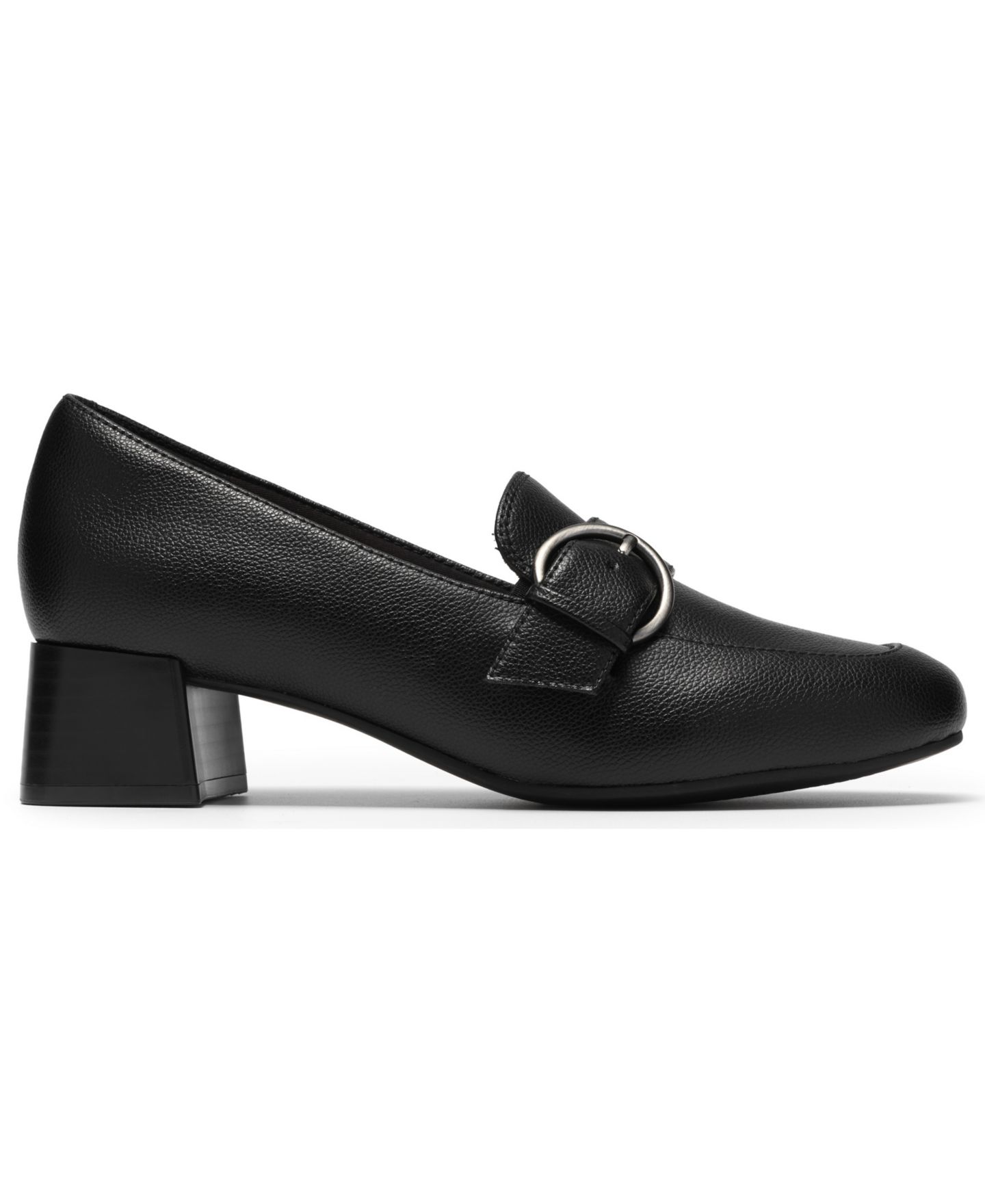 Женские туфли Clarks Collection Iridessa Wish Slip-On Loafer Pumps, цвет: Чёрный кожаный — фото 2