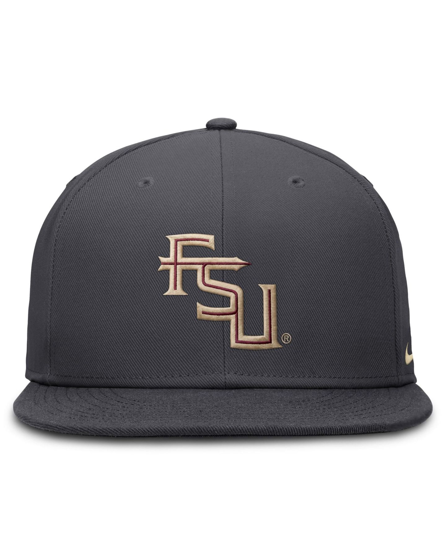 Мужская кепка Nike Anthracite Florida State Seminoles Pro Dri-FIT Fitted Hat — фото 2