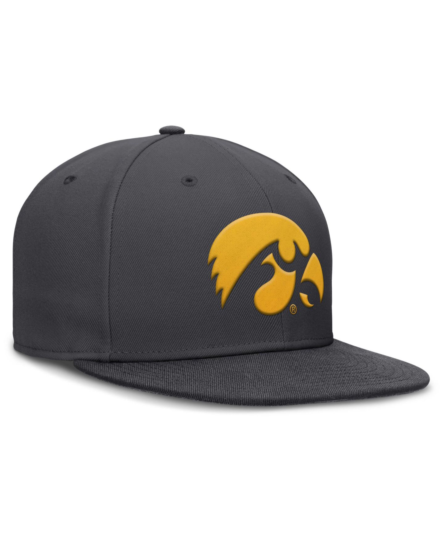 Мужская кепка Nike Anthracite Iowa Hawkeyes Pro Dri-FIT Fitted Hat — фото 3
