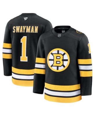 Men's Jeremy Swayman Black Boston Bruins Home Premium Jersey