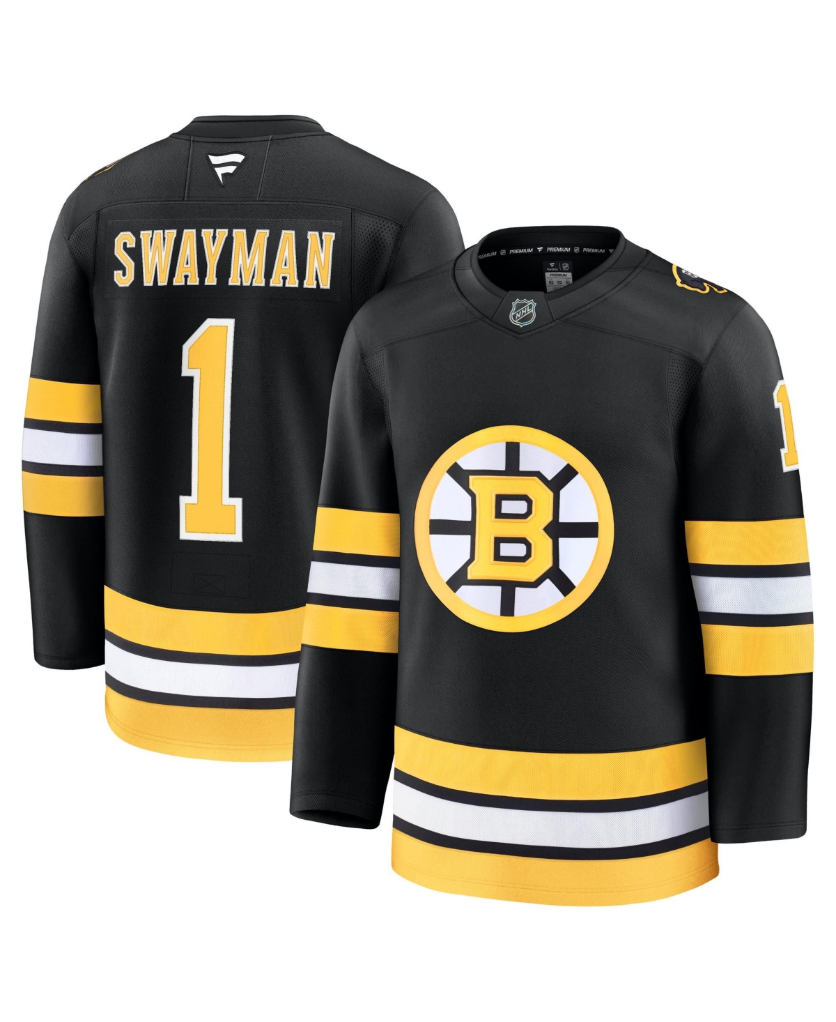 Fanatics Men's Boston Bruins Jeremy Swayman Long-Sleeve Jersey