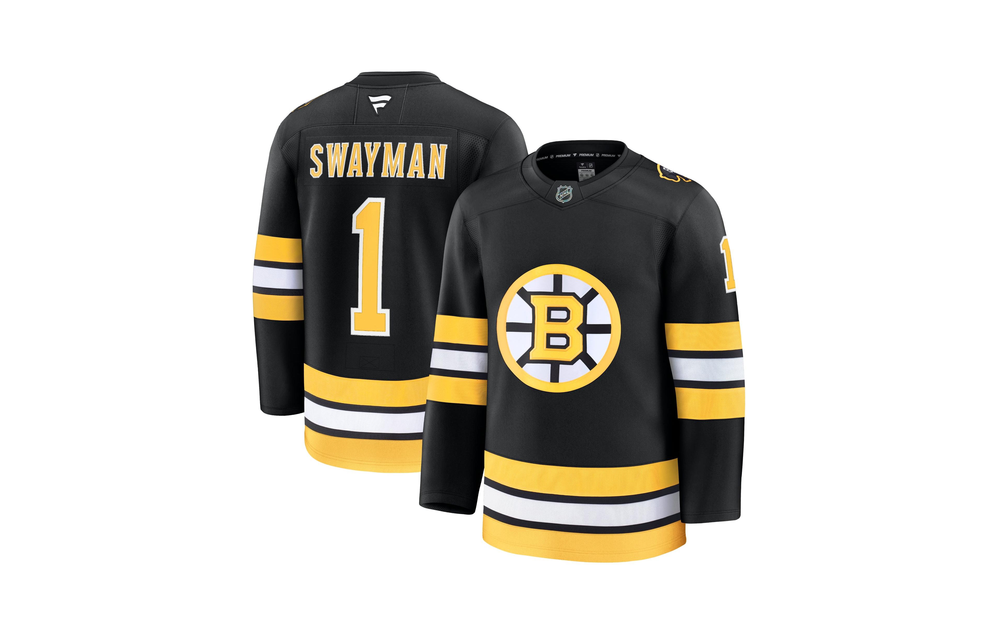 Fanatics Men's Boston Bruins Jeremy Swayman Long-Sleeve Jersey