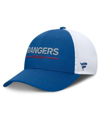 Men's Blue/White New York Rangers Centennial Authentic Pro Structured Trucker Adjustable Hat