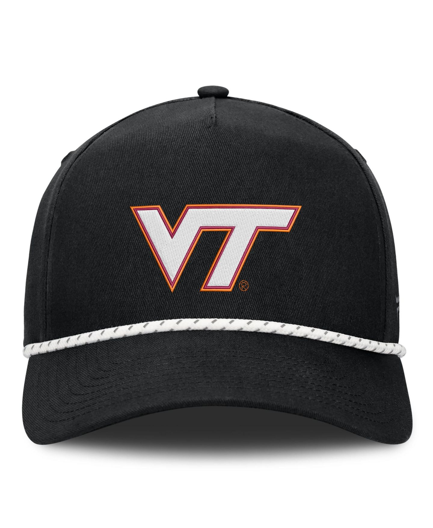 Мужская кепка Fanatics Black Virginia Tech Hokies Undertone Rope Adjustable Hat — фото 2