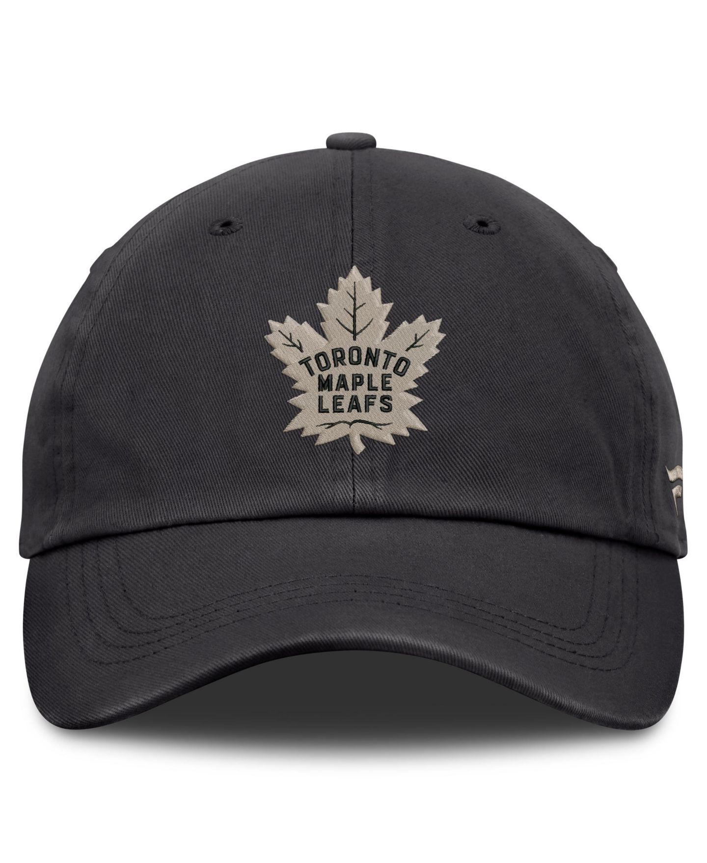 Мужская кепка Fanatics Charcoal Toronto Maple Leafs Road Phantom Washed Adjustable Hat — фото 2