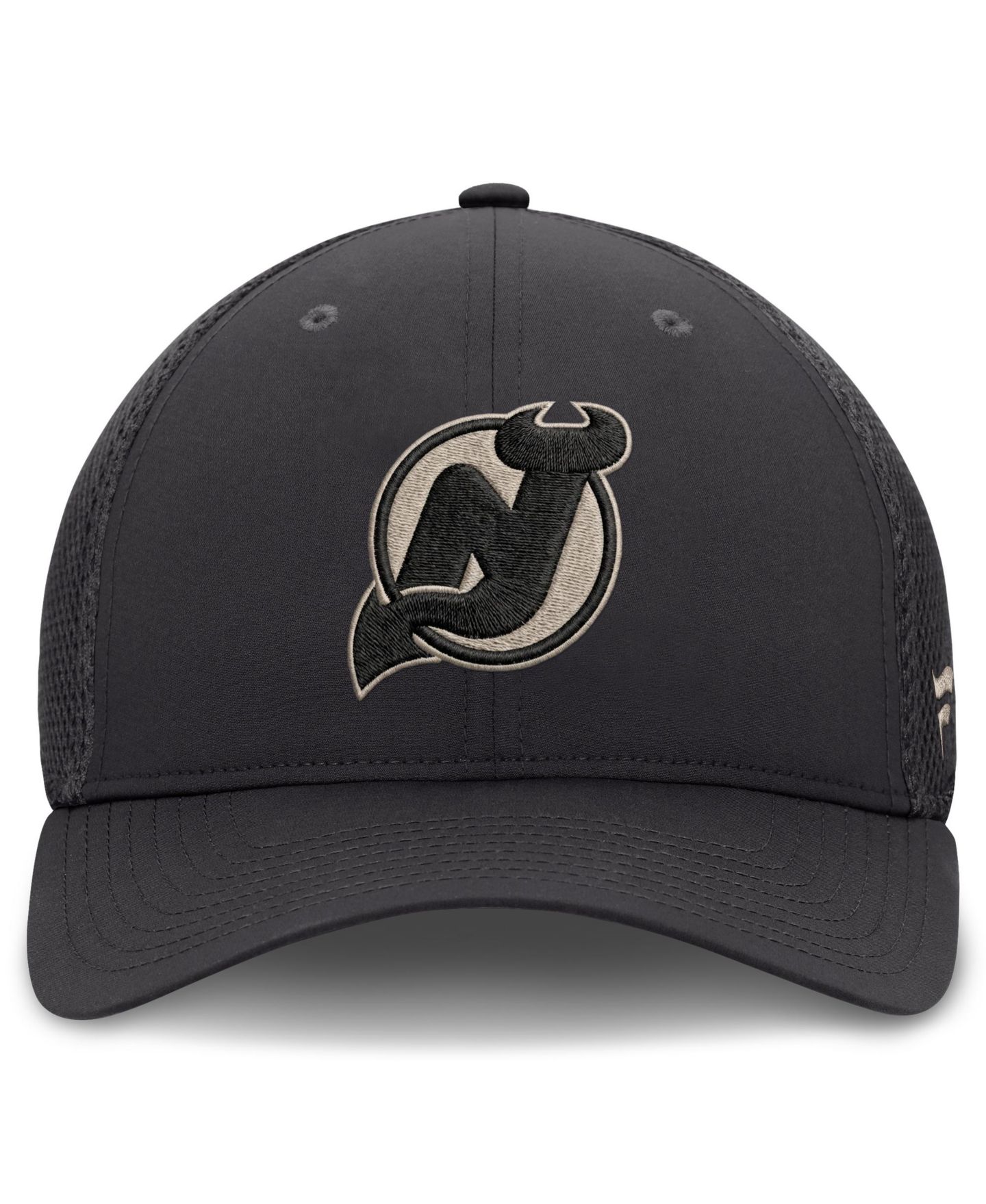 Мужские головные уборы Fanatics Charcoal New Jersey Devils Road Meshback Stretch Hat — фото 2