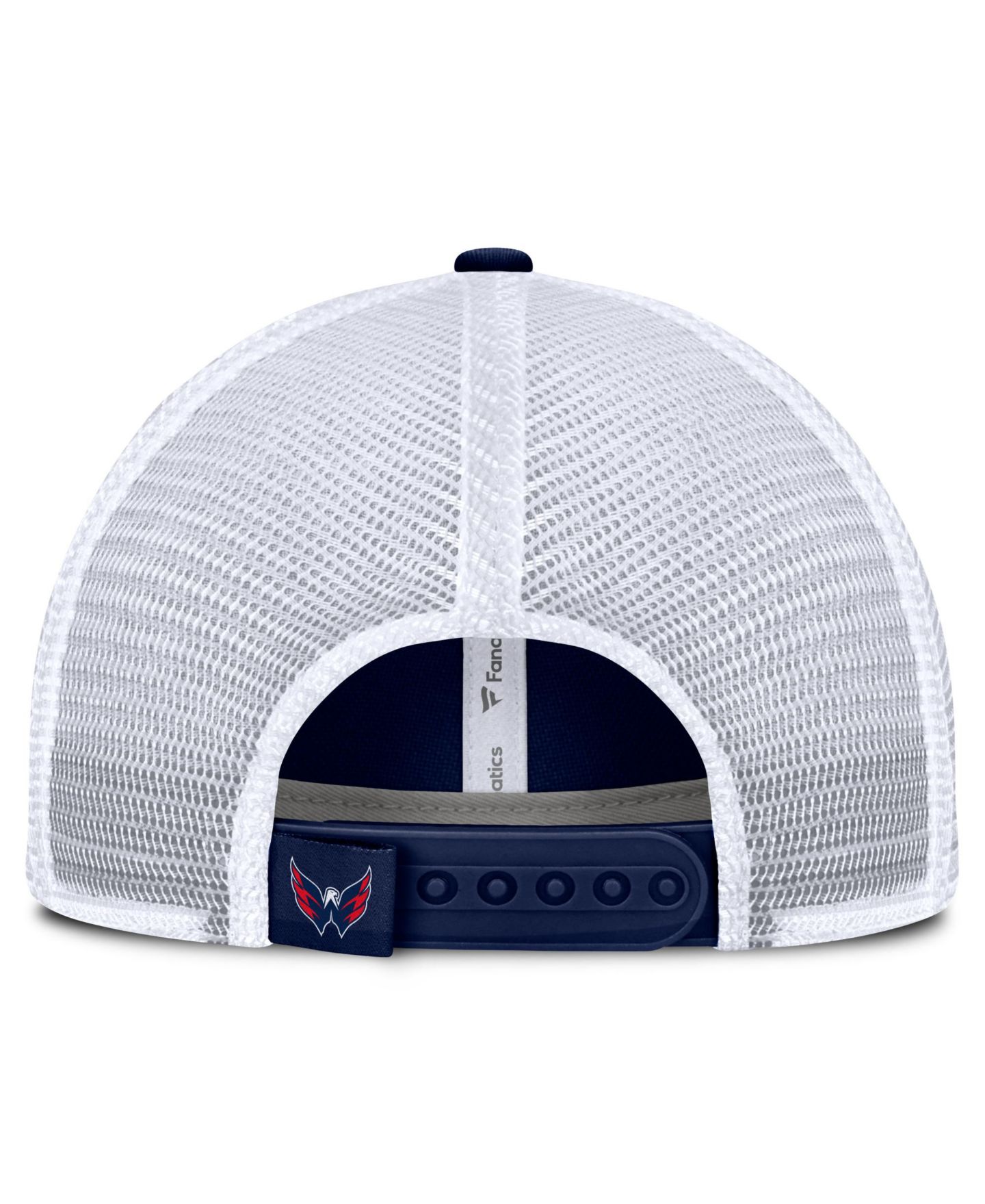 Мужская кепка Fanatics Navy Washington Capitals Fundamental Underline Trucker Adjustable Hat — фото 4