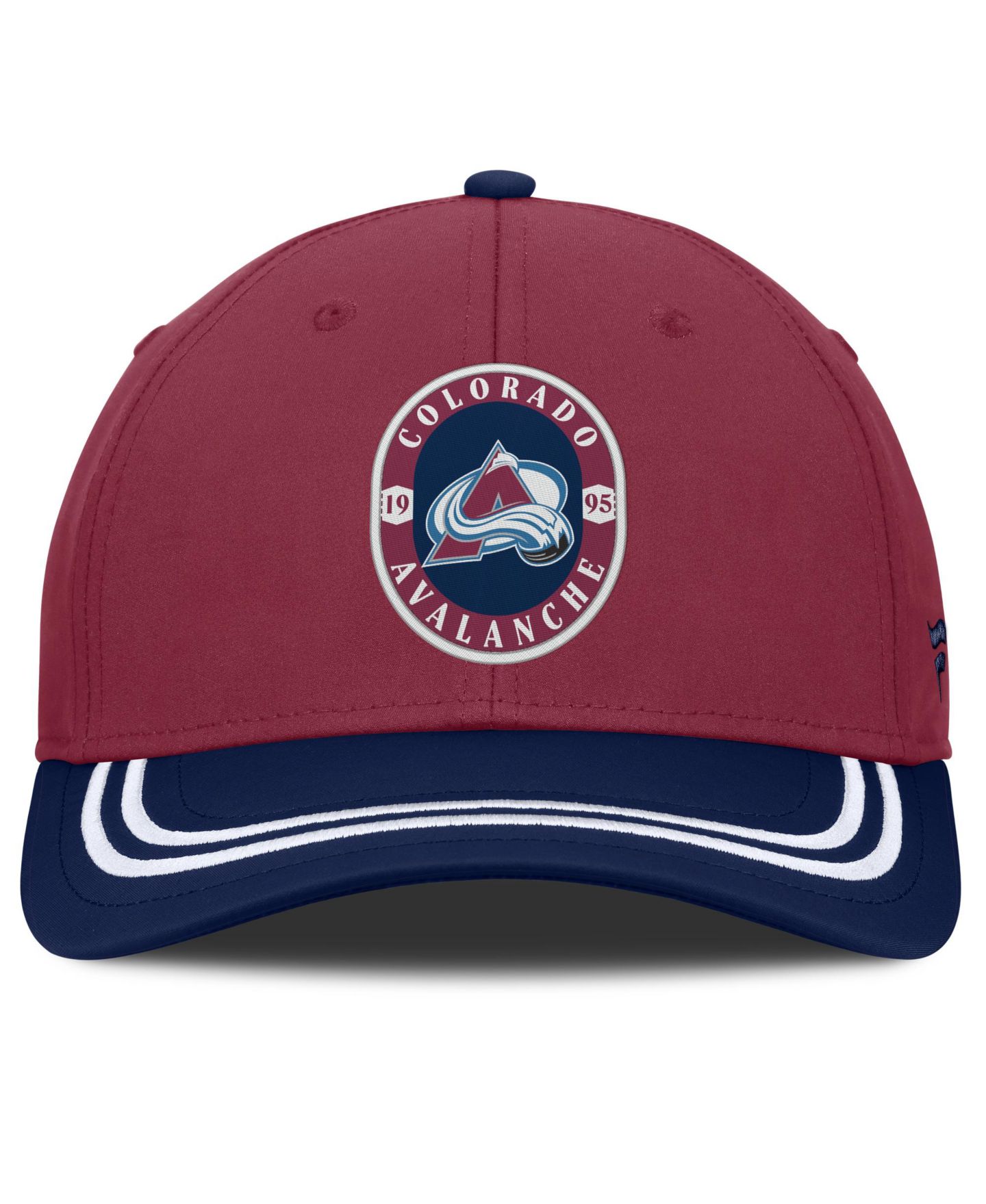 Мужской головной убор Fanatics Burgundy/Navy Colorado Avalanche Fundamental Stretch Hat — фото 2