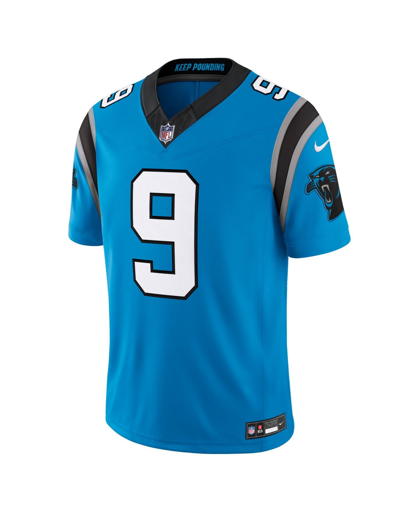 Мужской топ Nike Bryce Young Blue Carolina Panthers Alternate Vapor F.U.S.E. Stitched Limited Jersey — фото 2