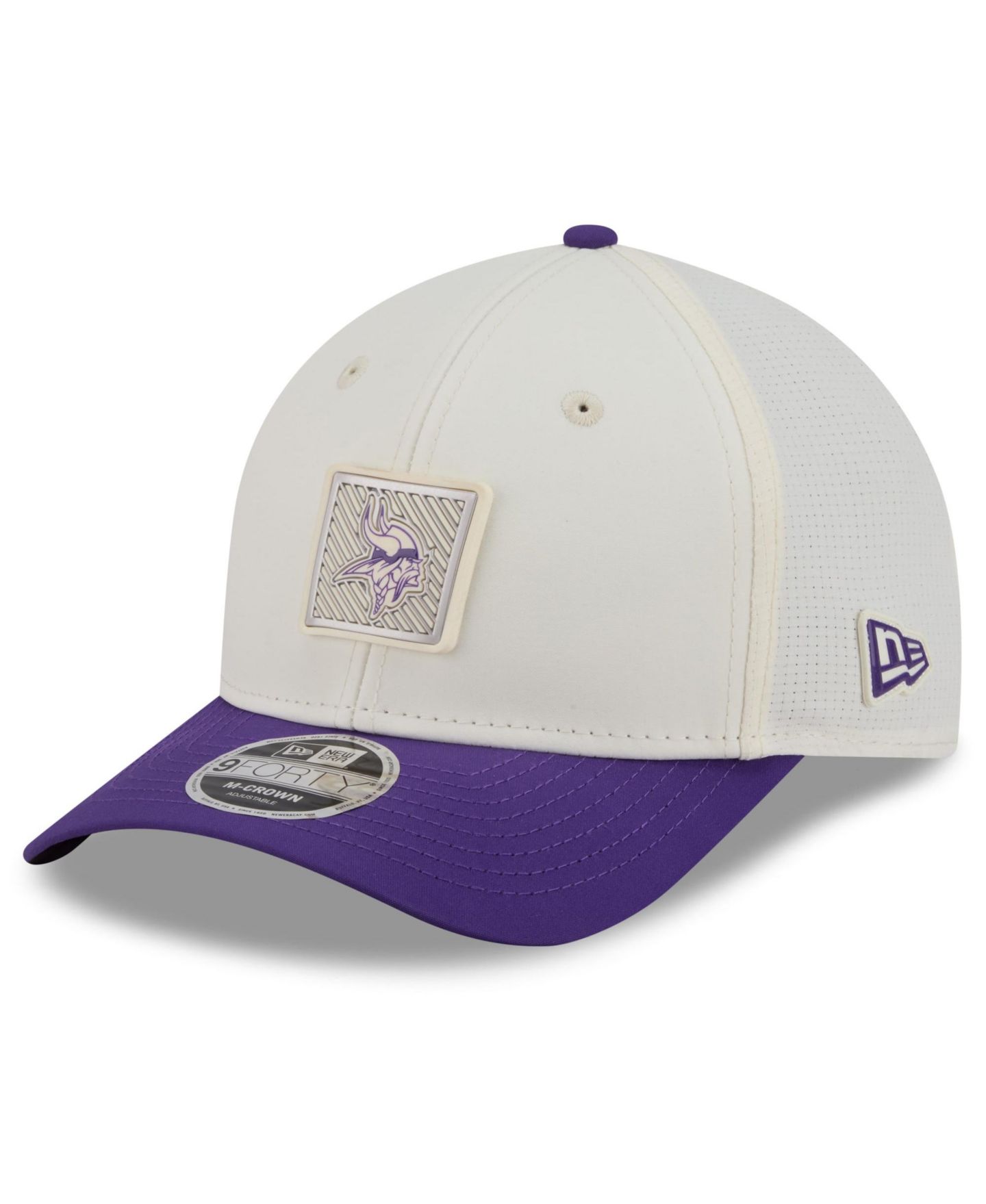 Детская кепка New Era Cream/Purple Minnesota Vikings 2026 Training Camp 9FORTY M-Crown Adjustable Hat — фото 3