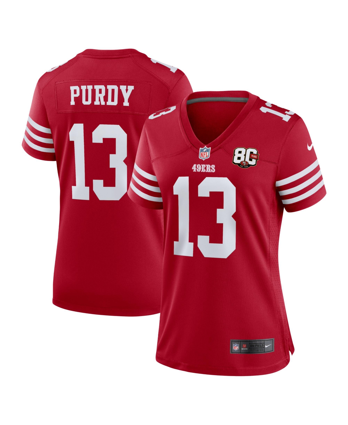 Nike Women's San Francisco 49ers Brock Purdy 80th Anniversary Jersey