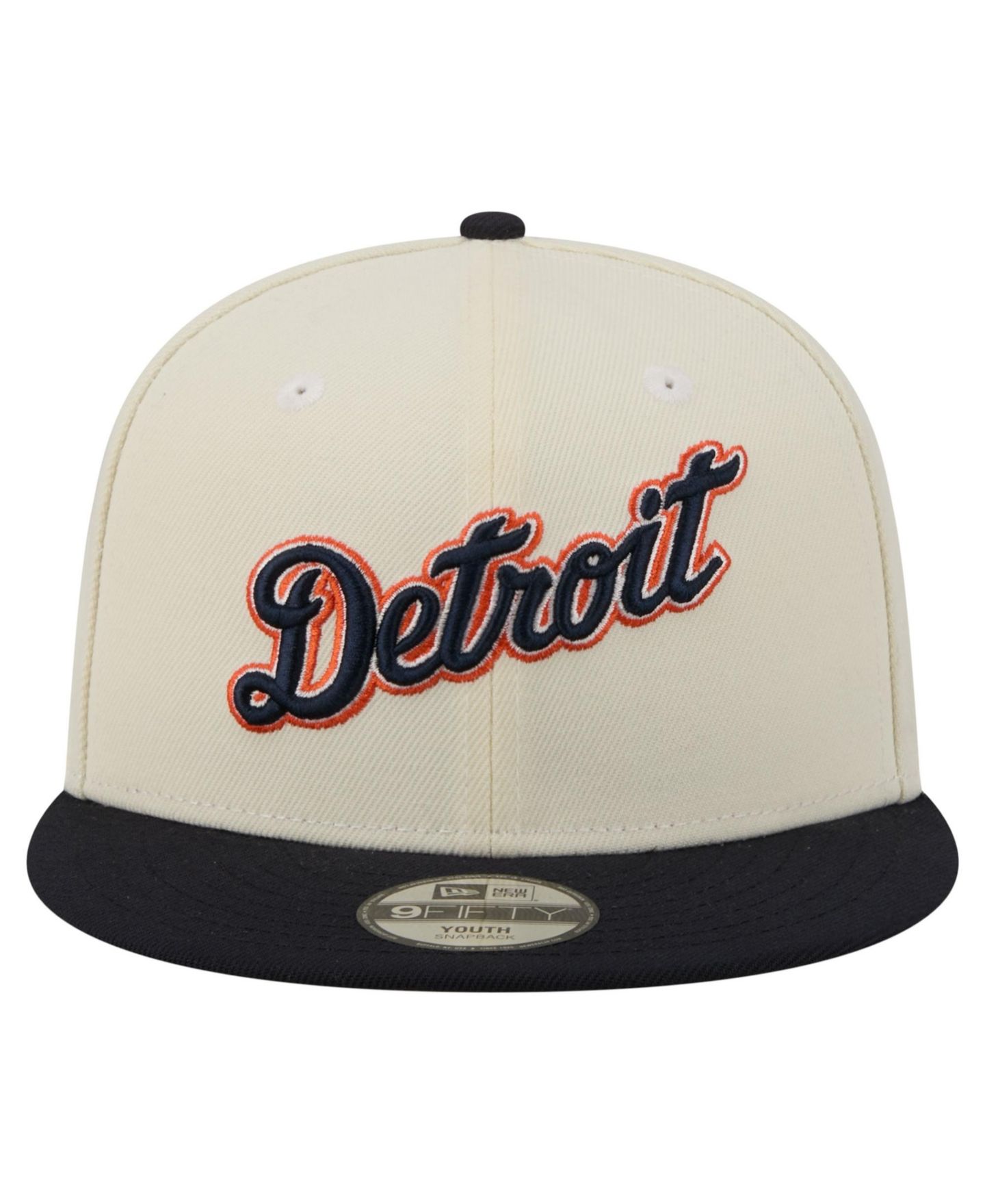 Детская кепка New Era White Detroit Tigers Two-Tone 9FIFTY Snapback Hat — фото 2