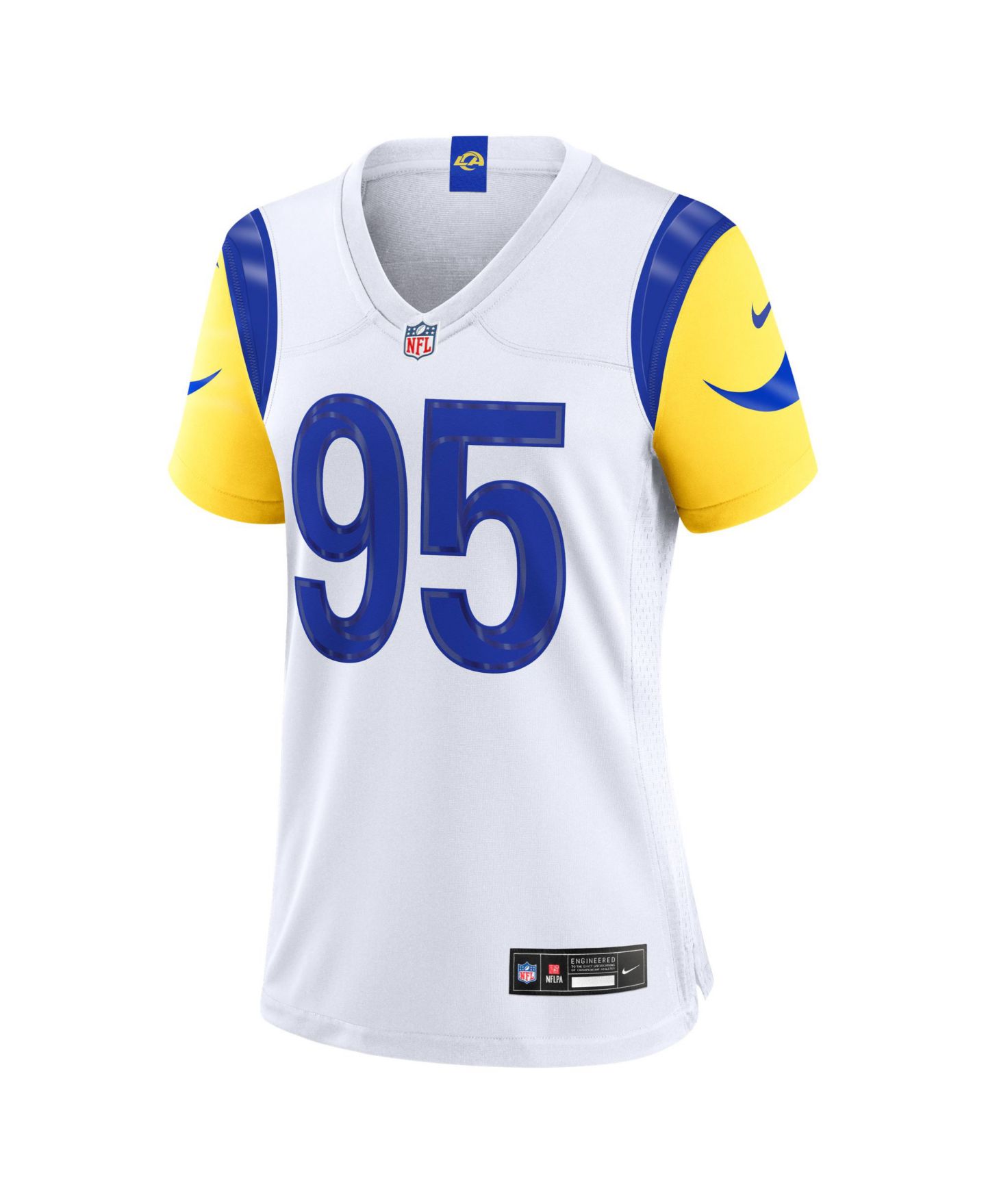 Женский топ Nike Myles Garrett White Los Angeles Rams Game Jersey — фото 2