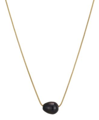 Natural Freshwater Pearl Gold-Tone Pendant Necklace