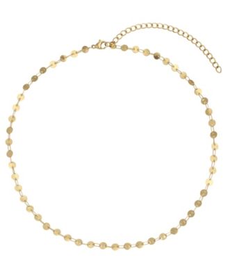 Adjustable Chain Gold-Tone Choker Necklace
