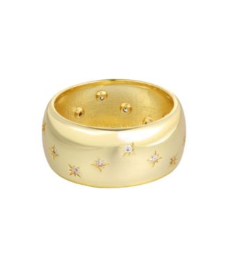 Cubic Zirconia Gold-Tone Star Band