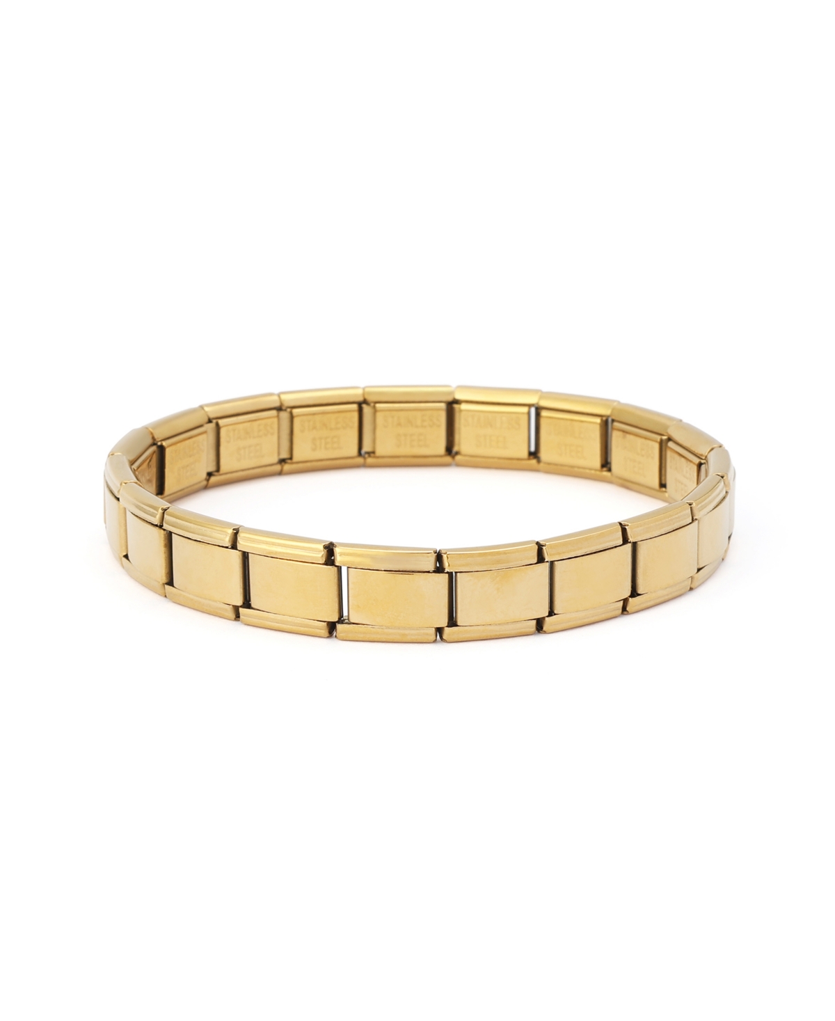 Steve Madden Cubic Zirconia Gold-Tone Link & Chain Stretch Bracelet - Gold