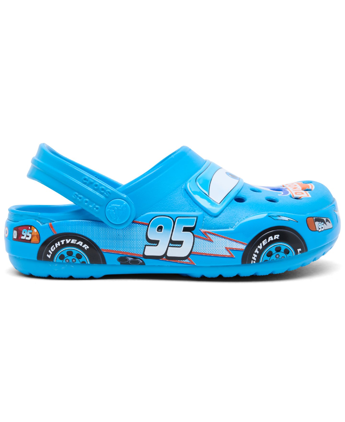 Сабо Crocs Dinoco Lightning McQueen Crocband Customizable with Jibbitz Charms Clogs from Finish Line для мальчиков-малышей, цвет: Синий — фото 2