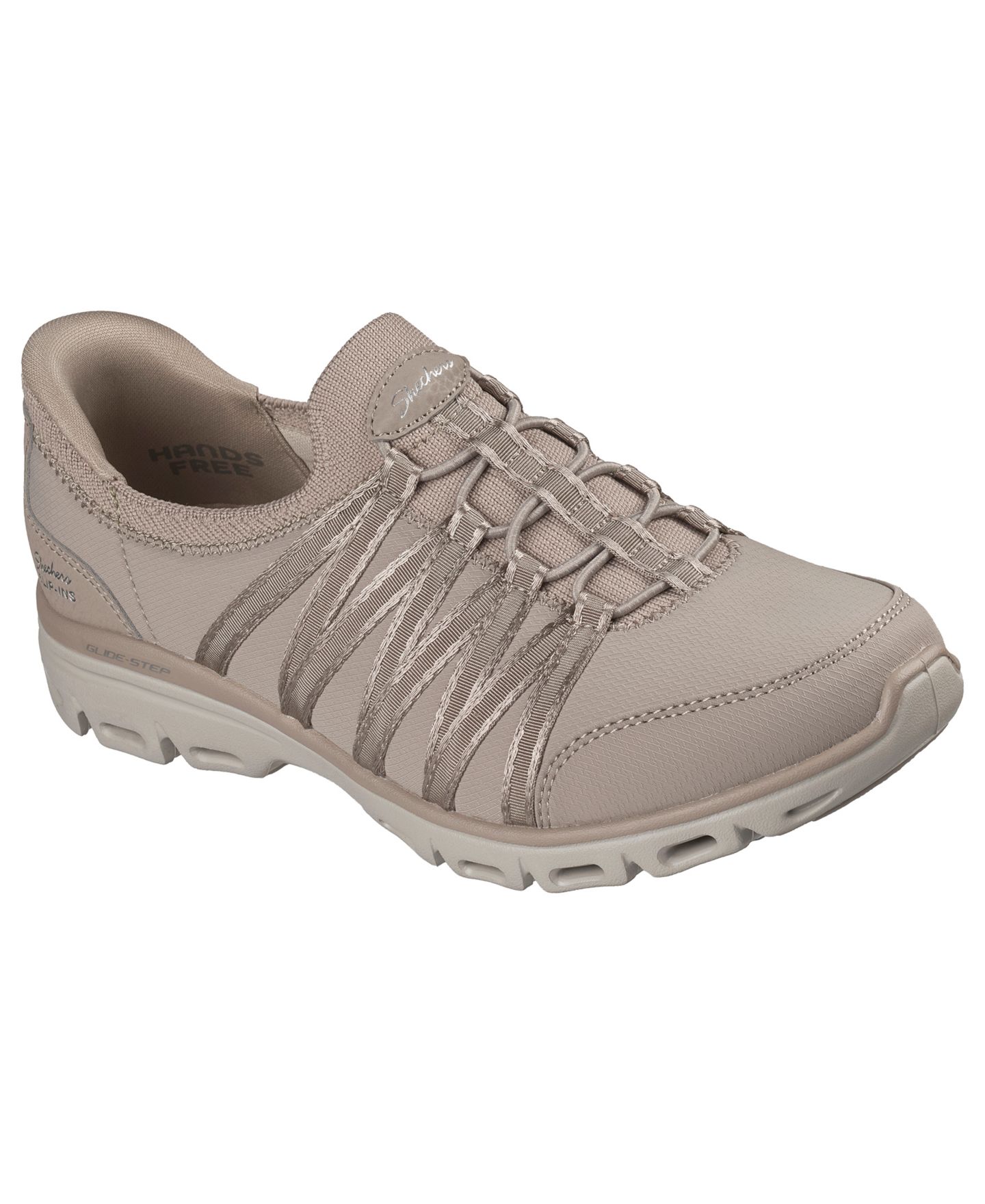 Женские кроссовки Skechers Steady Grace Walking Slip-On, цвет: Серо-коричневый — фото 1