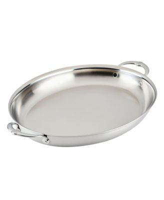Provisions Large Clad Stainless-Steel Oval Roaster