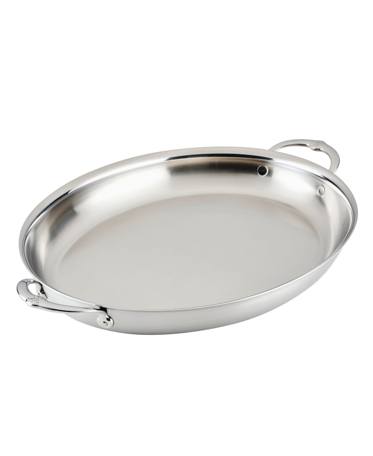 Hestan Provisions Large Clad Stainless-steel Oval Roaster In Stainless Steel