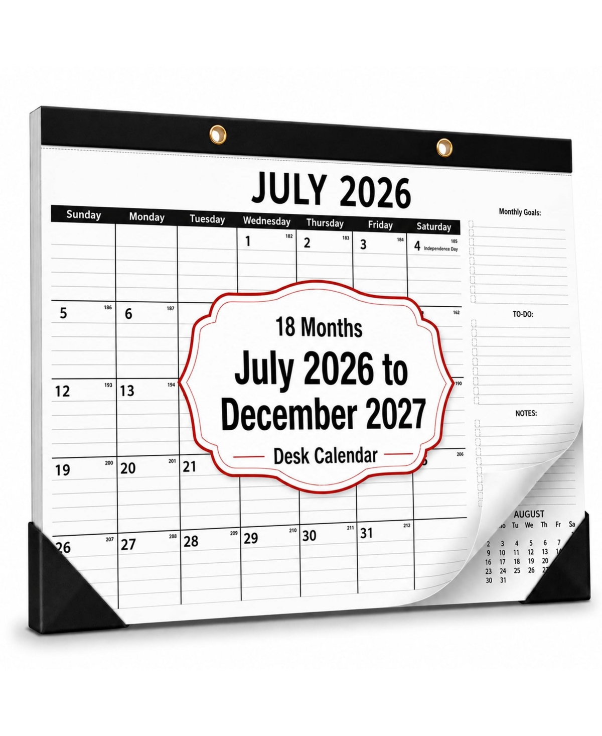 Danrong 18 Month Desk Wall Calendar Thick No Bleed Paper Professional Office Planner