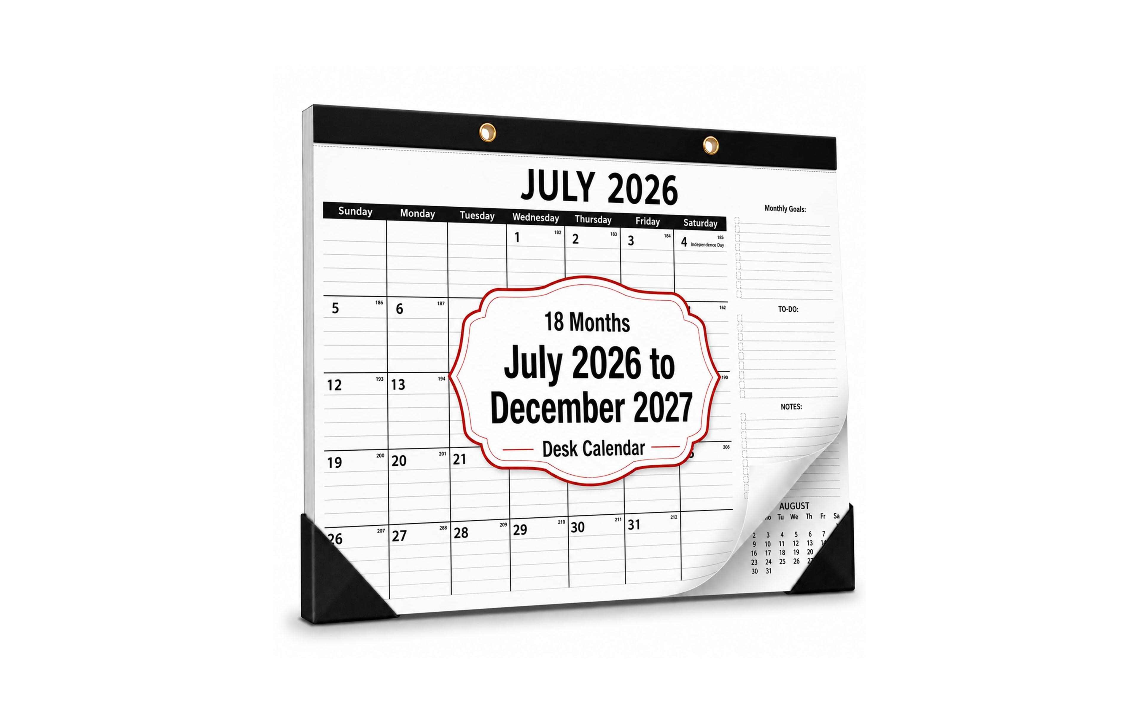 Danrong 18 Month Desk Wall Calendar Thick No Bleed Paper Professional Office Planner