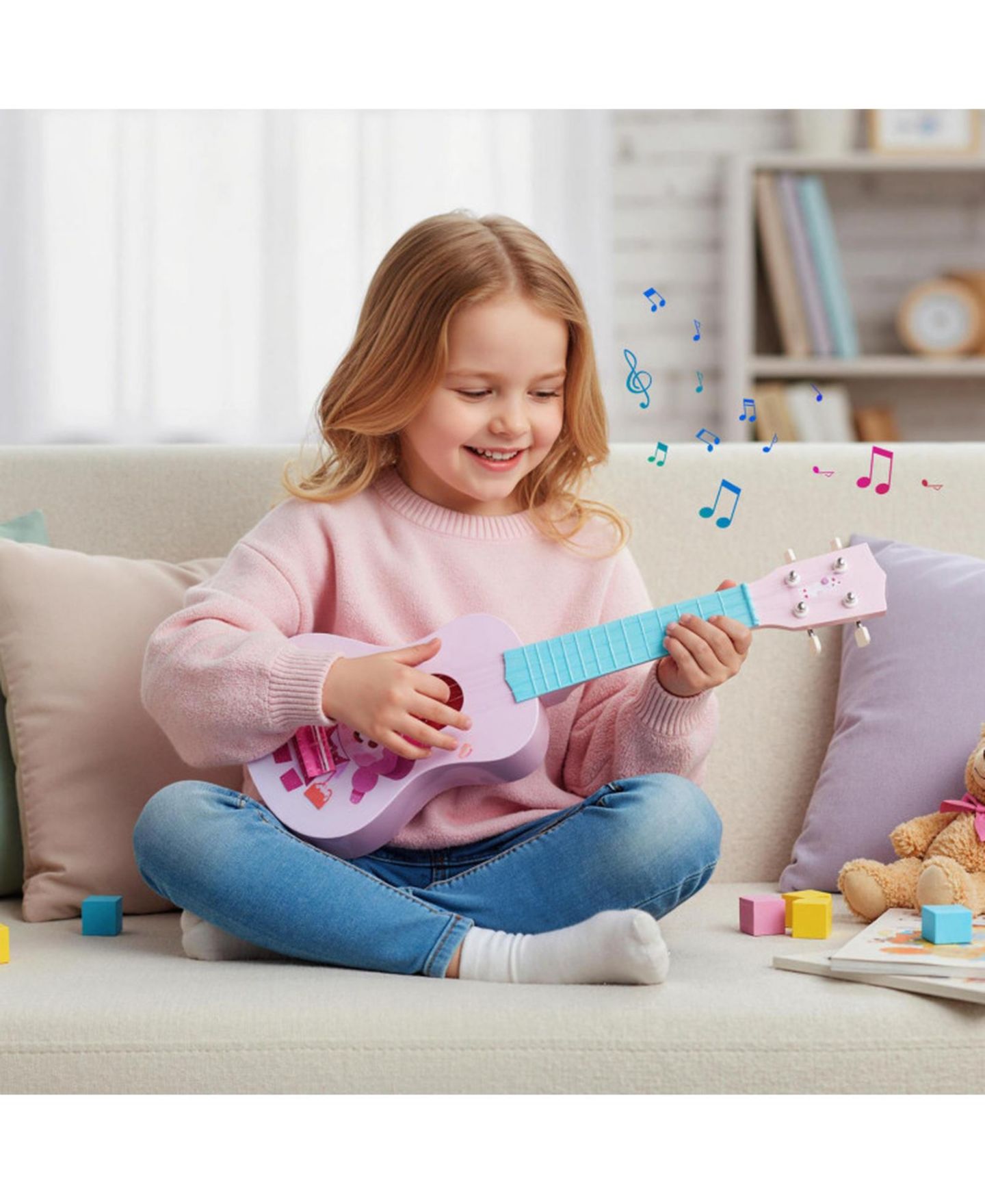 Детская игрушка SUGIFT 21-Inch Soprano Ukulele with Nylon Strings, Ages 3+, цвет: Розовый — фото 10