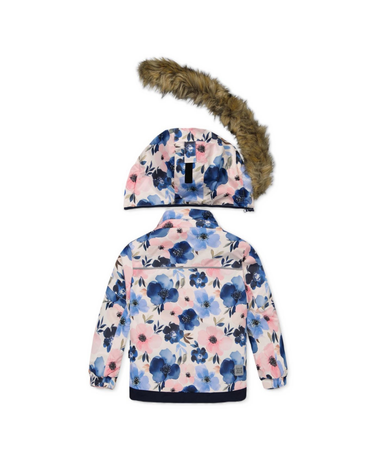 Deux par Toddler Girls' 2T-5T Play Technical Watercolor Flower Print Jacket and Snow Pants, 2-Piece Set