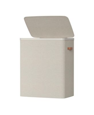 190L Laundry Hamper, 3 Section, with Lid, Removable Bags