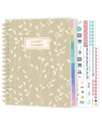 Monthly Budget Planner Undated 12 Month Bill Organizer Finance Tracker With Colorful Tabs