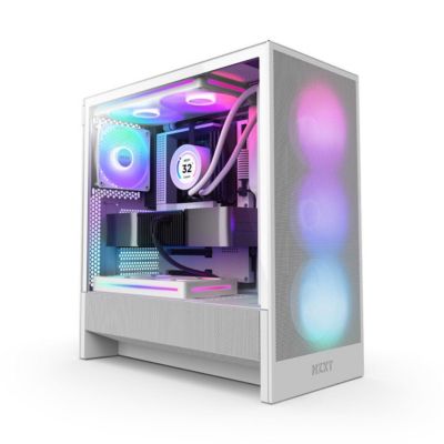 H5 Flow RGB Tempered Glass Airflow Compact ATX Mid-Tower Computer Case for ATX/Micro-ATX/Mini-ITX