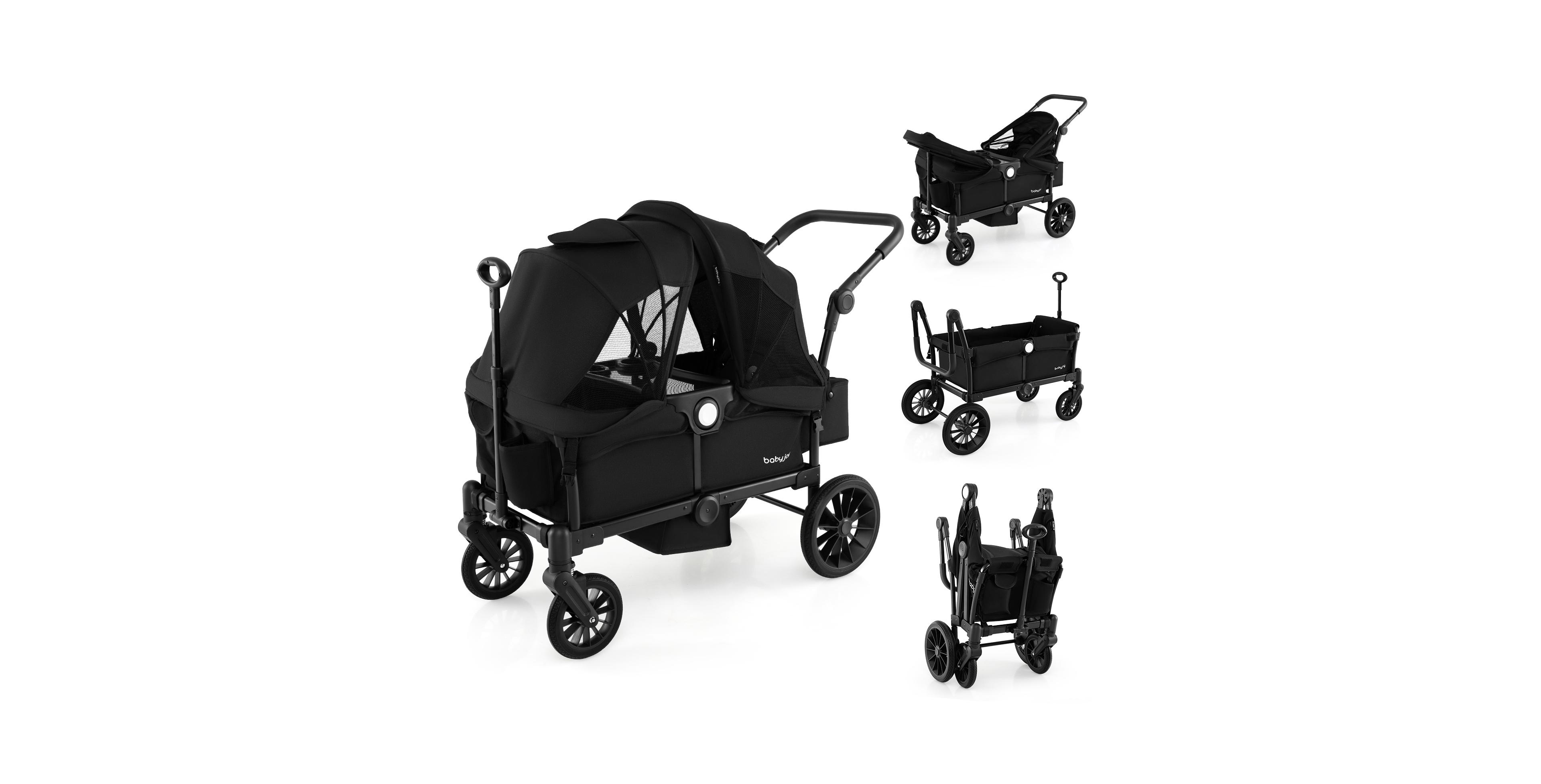 Costway Wagon Stroller for 2 Kids Push Pull Double