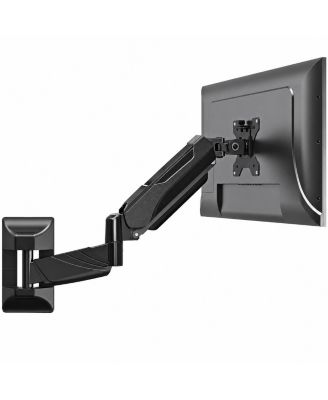 Adjustable Full-Motion Space-Saving Wall Mount Monitor Arm for 17"-43" Monitors