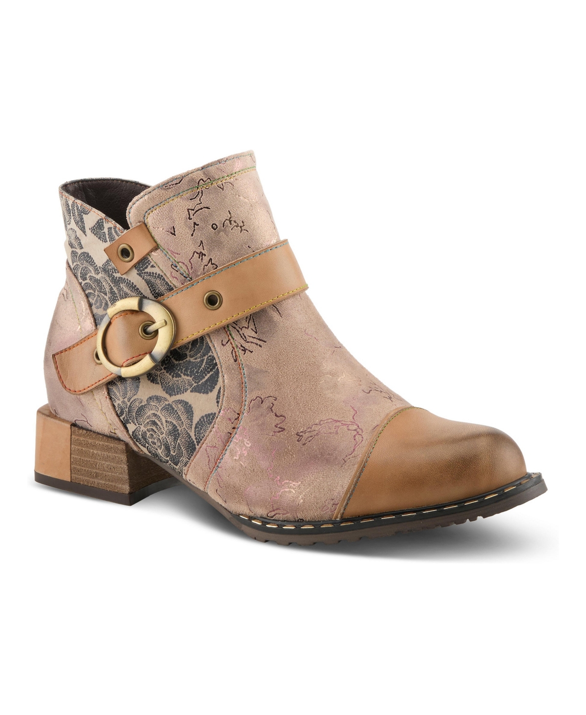 L'Artiste Women's Spring Step Sipperb Bootie with Hand-Painted Design