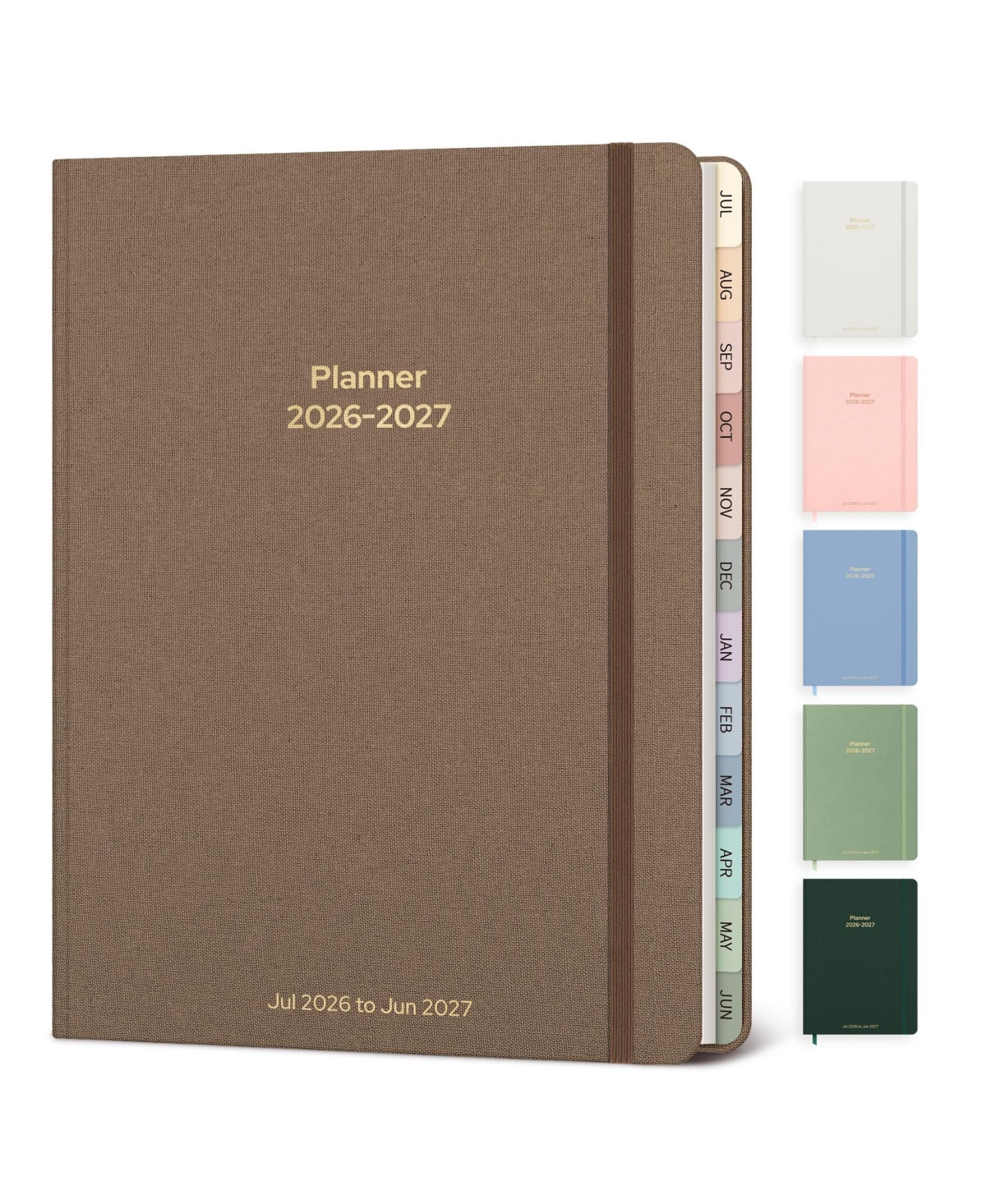 Danrong Academic Weekly Monthly Planner Hardcover Linen Tabs For Students Teachers