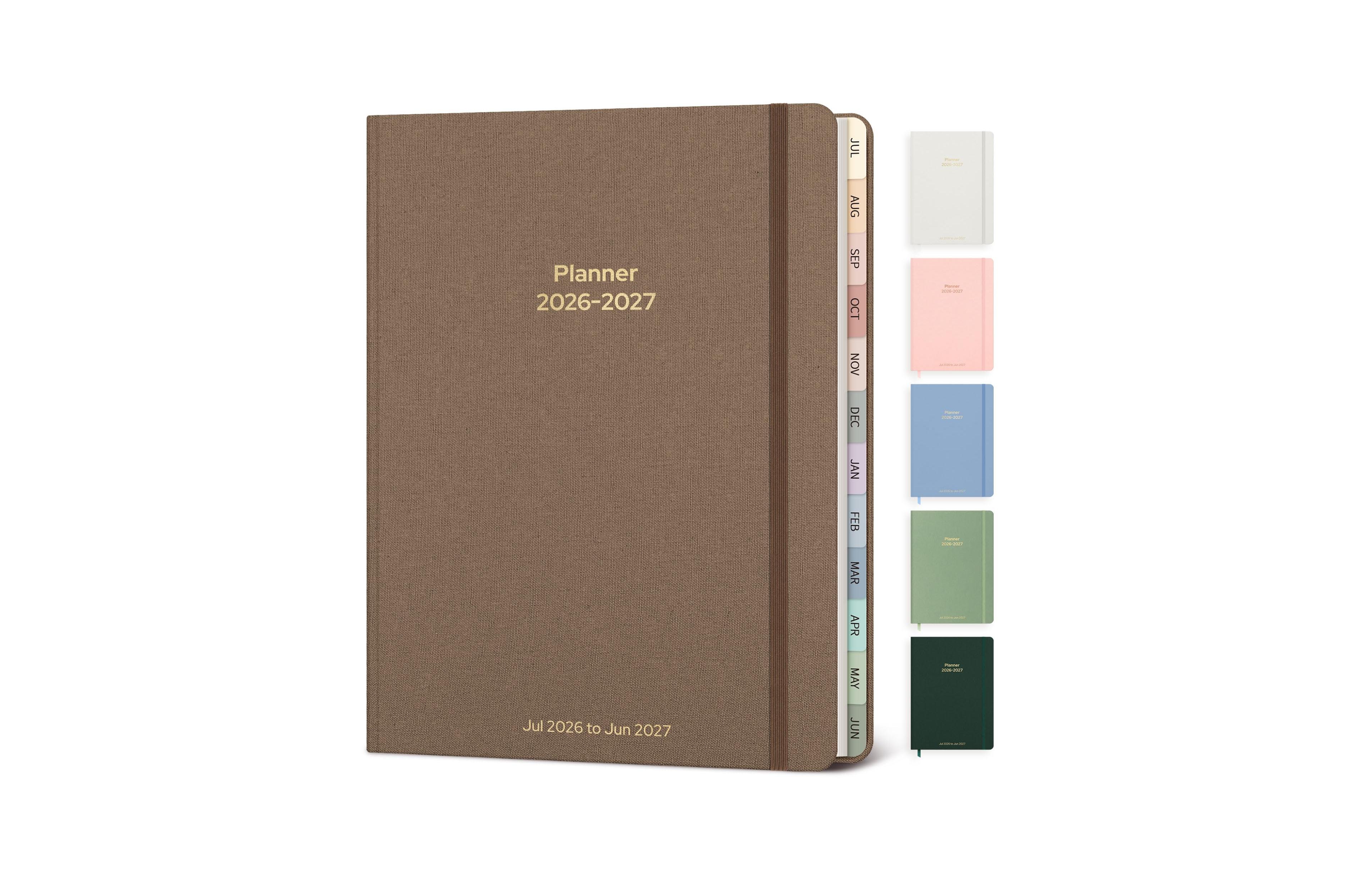 Danrong Academic Weekly Monthly Planner Hardcover Linen Tabs For Students Teachers