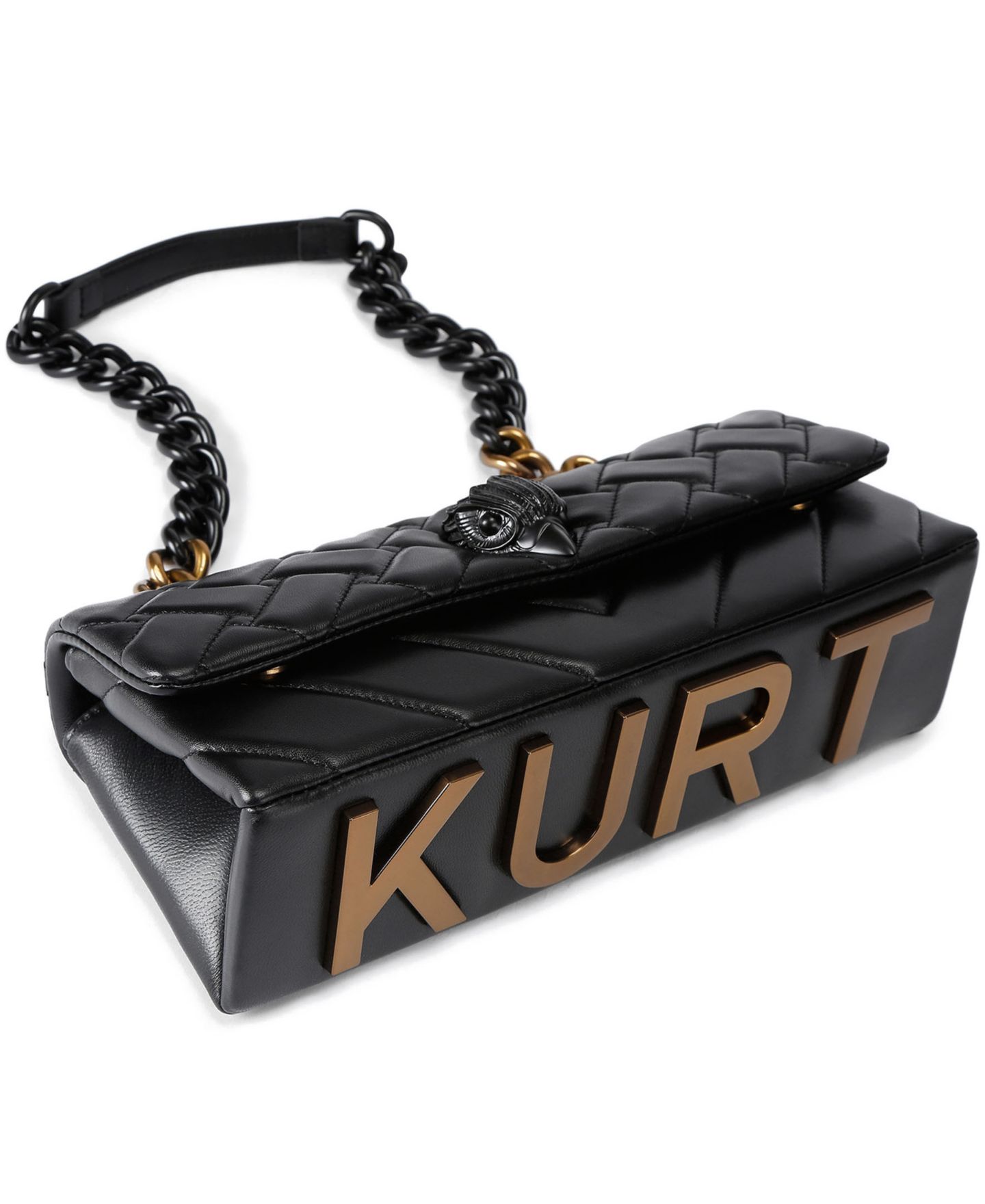 Женская сумка Kurt Geiger London Kensington East West Quilted Small Shoulder, цвет: Чёрный — фото 3