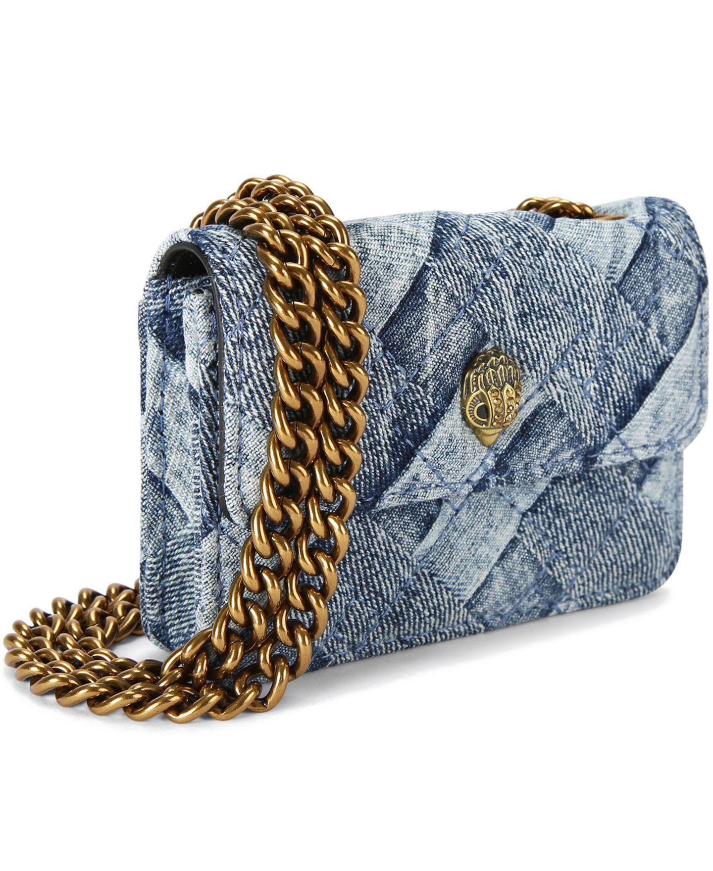 Женская сумка через плечо Kurt Geiger London Micro Denim Kensington, цвет: Джинсовый — фото 4