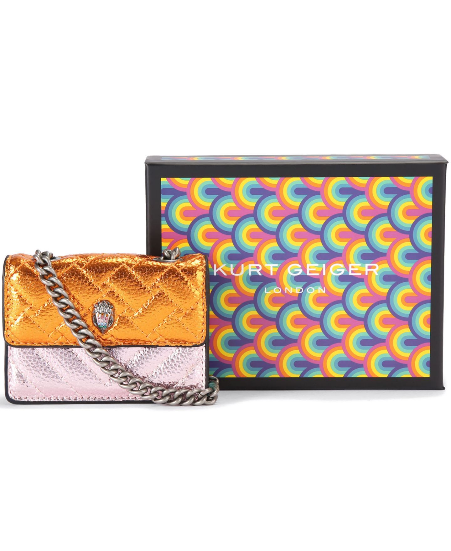 Женская сумка Kurt Geiger London Micro Kensington Quilted Leather Crossbody, цвет: Разноцветный — фото 3